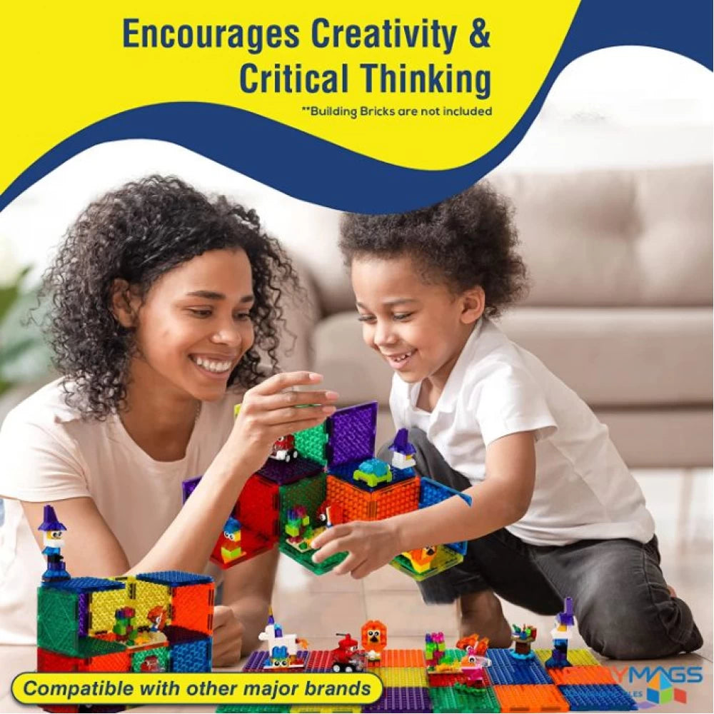 Set Playmags 18 piese magnetice de construcție cu forme mici pentru cărămizi de construit gen Lego