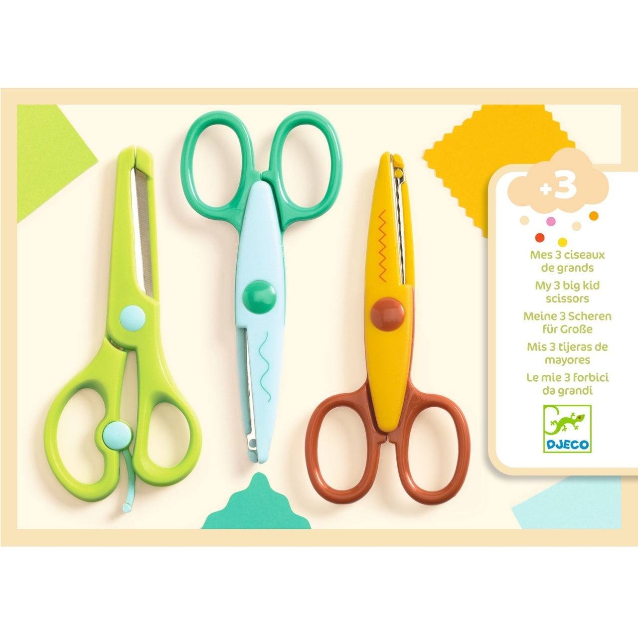 Set cu 3 foarfece decorative, Djeco