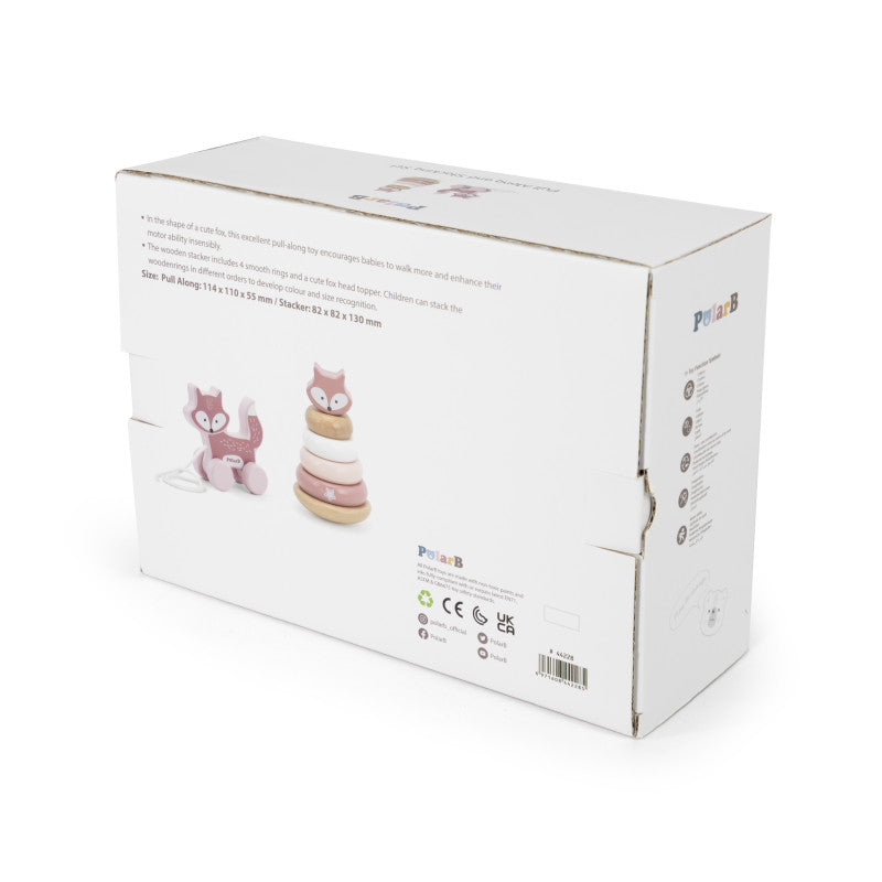 Set stivuitor și jucărie de tras Vulpe PolarB Viga