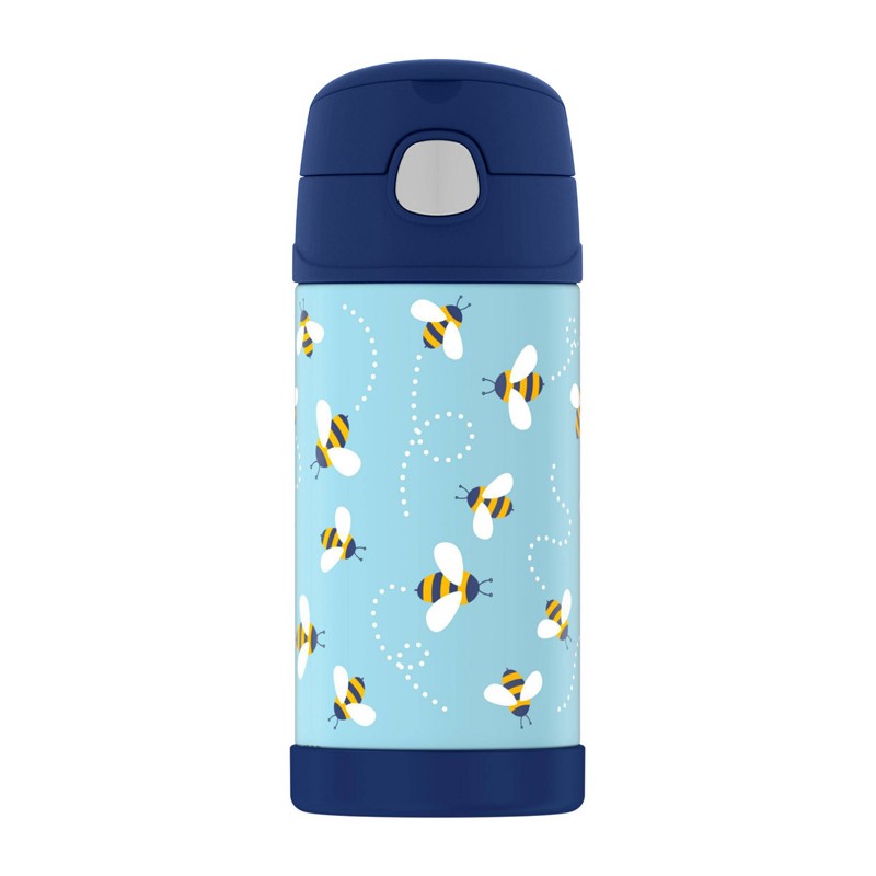 Termos FUNtainer pentru copii cu pai - honey bees, 355 ml