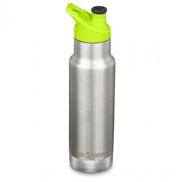 Recipient termos din otel inoxidabil 355 ml cu capac Sport - Klean Kanteen - Brushed Stainless