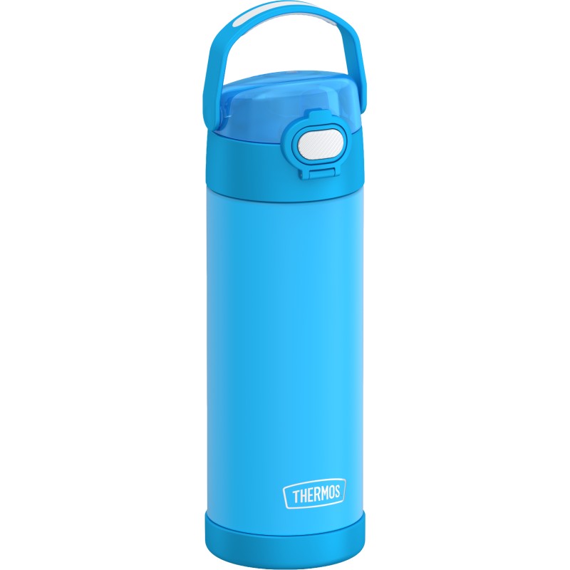 Termos pentru copii cu capac de hidratare - albastru neon - Thermos