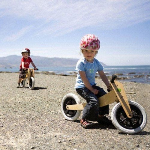 Bicicletă de echilibru Wishbone originală 2-în-1 (bicicletă din lemn fără pedale cu 2 roți)