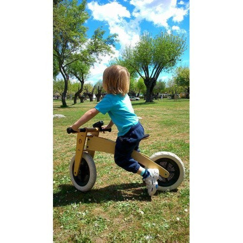 Bicicletă de echilibru Wishbone originală 2-în-1 (bicicletă din lemn fără pedale cu 2 roți)