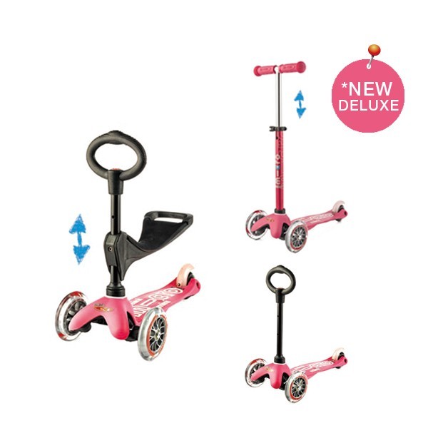 Trotinetă Mini Micro 3 in 1 Deluxe Pink 1-6 ani