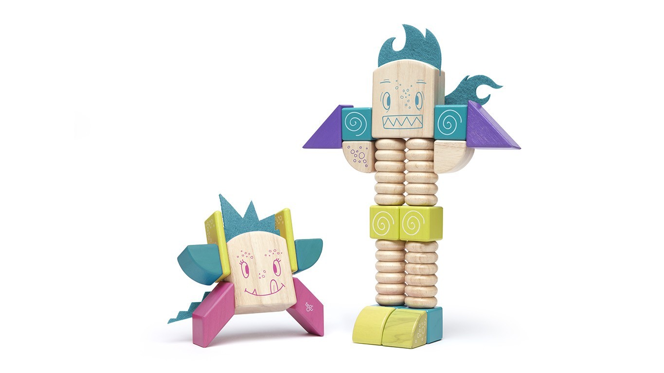 Beans & Tumtum, jucarie din lemn magnetic Tegu