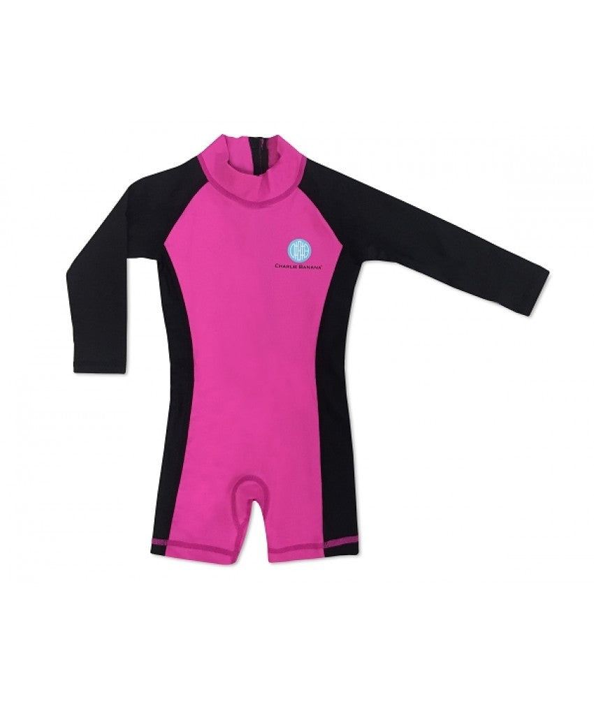 Salopetă cu filtru UV pentru protecție solară UPF50+ Charlie Banana Hot Pink