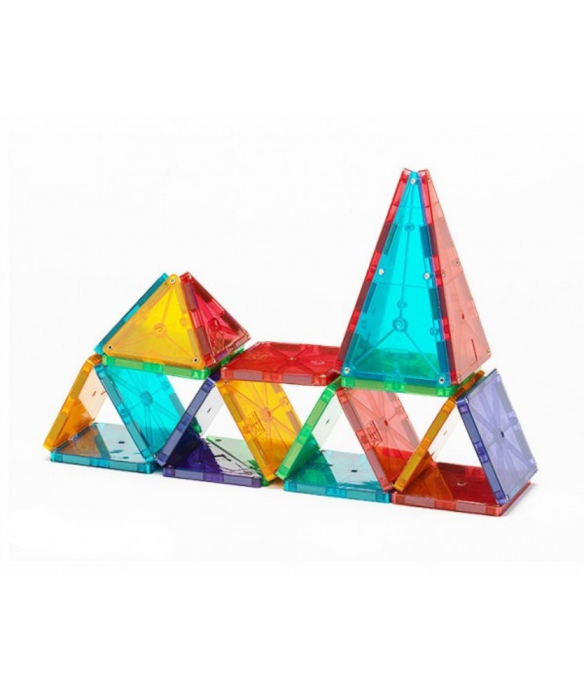 Set Magna-Tiles - 32 Piese Magnetice De Construcție Transparente Colorate