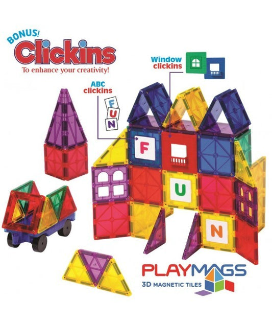 Set Playmags 100 piese magnetice de construcție
