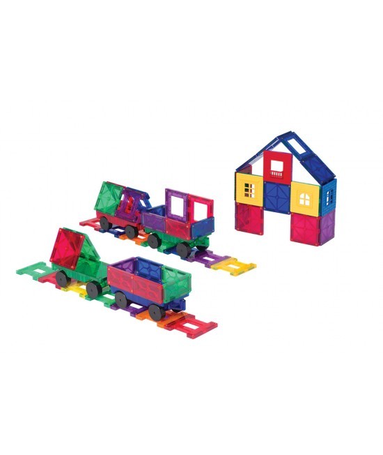 Set Playmags - 50 De Accesorii Pentru Construcții Magnetice + 5 Ferestre