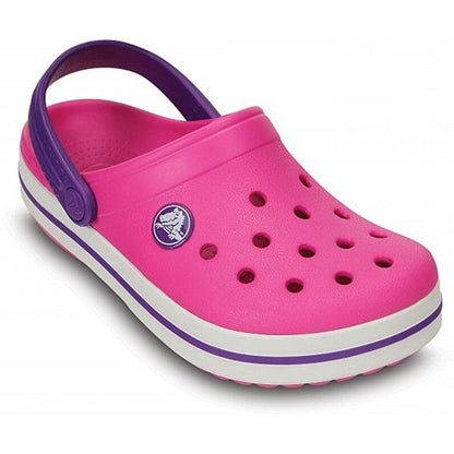 Slapi Crocs (Kids' Crocband™ Clog) - Neon Magenta / Neon Purple