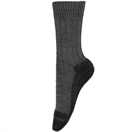 Șosete groase Hirsch Natur cu talpă dublă din lână organică - Grey