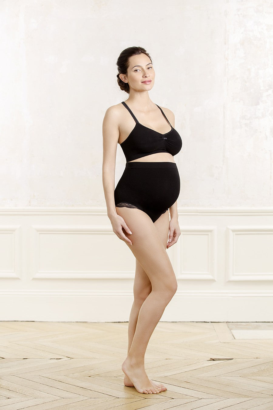 Sutien pentru maternitate si alaptare Serenity Black - Cachecoeur