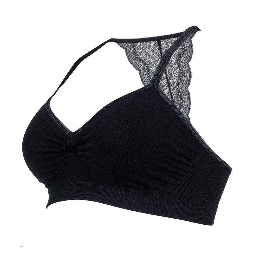 Bustieră pentru maternitate și alăptare Serenity Black - CacheCoeur