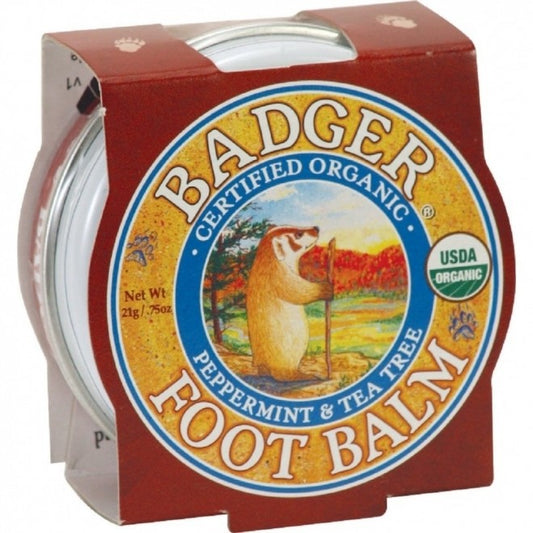 Mini balsam pentru picioare obosite, calcaie crapate - Foot Balm Badger - 21 g