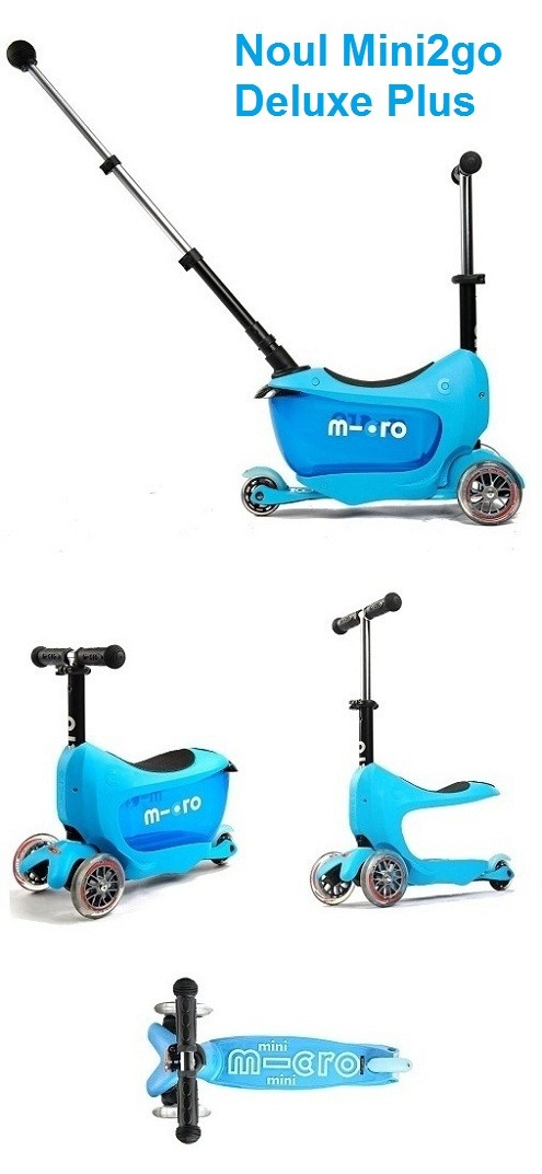 Trotinetă Micro Mini2go Deluxe Plus Blue +18 luni