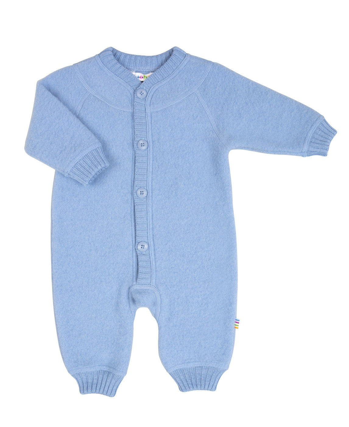 Joha - Overall din lână merinos fleece Blue Allure