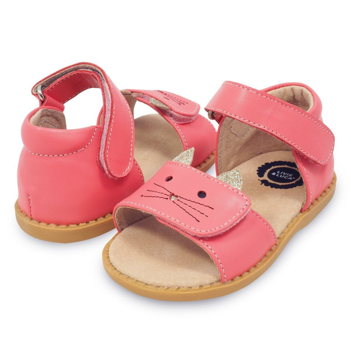 Sandale din piele Tabby Coral - Livie&Luca