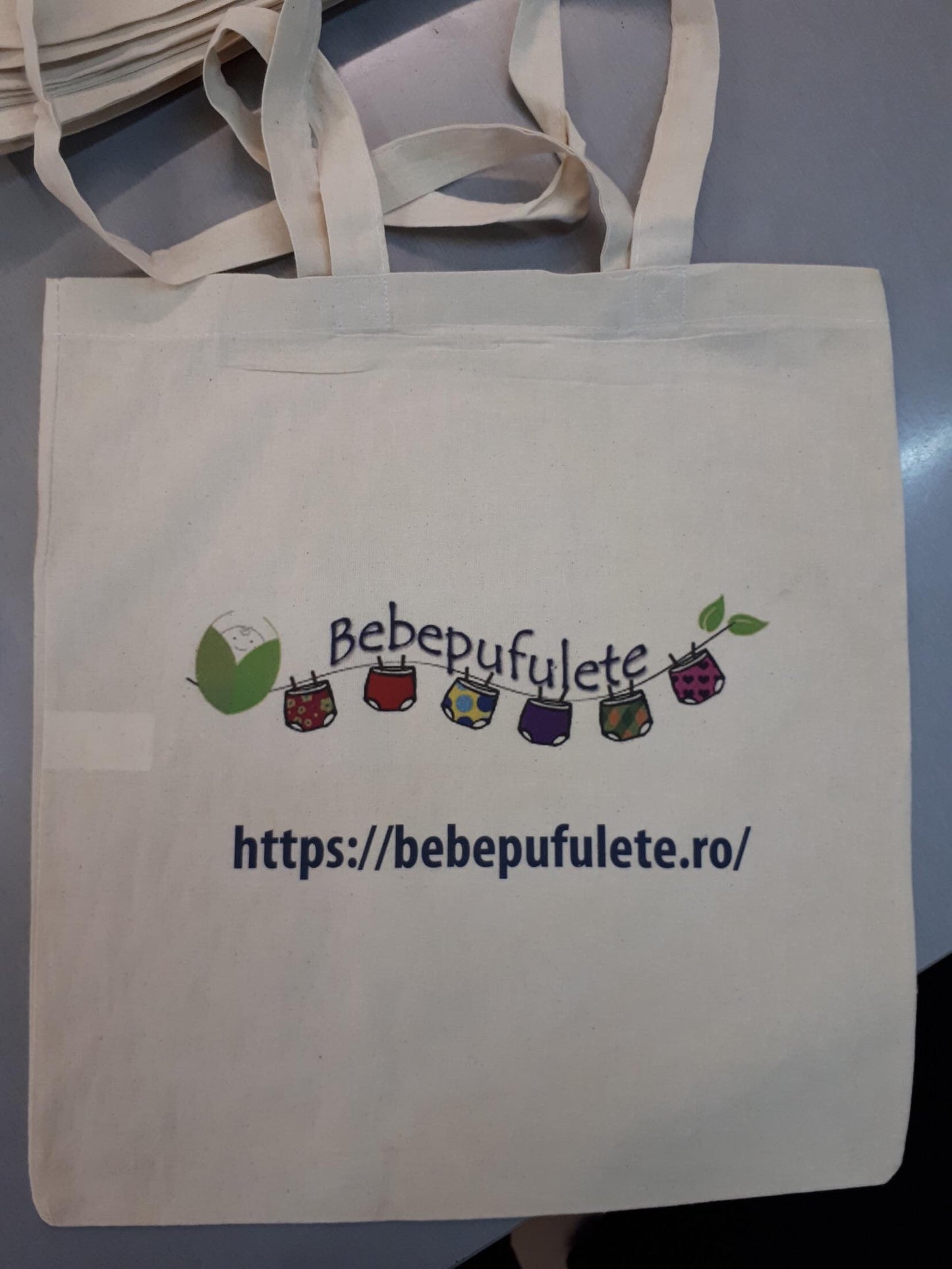 Sacoșă textilă cu logo Bebepufulete