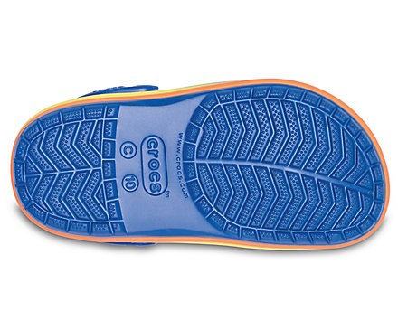 Șlapi Crocs (Kids' Crocband™ Rainbow Clog) - Blue Jean