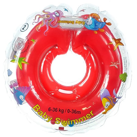 Colac roșu cu zornăitoare 6-36 luni Babyswimmer