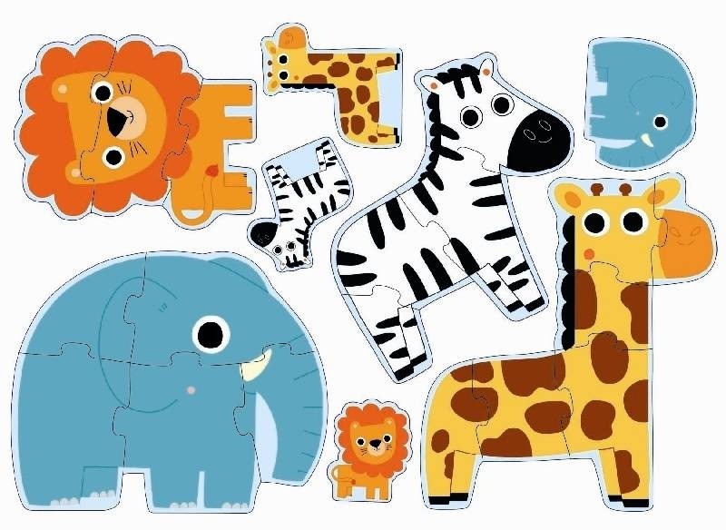 Puzzle progresiv Djeco - In jungla