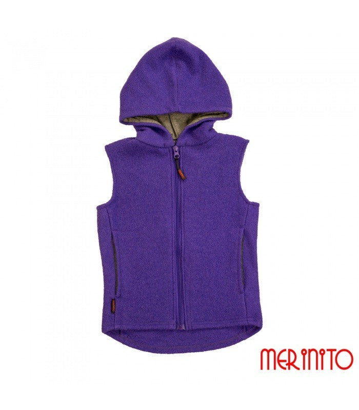Vesta copii din lana fiarta Indigo - Merinito