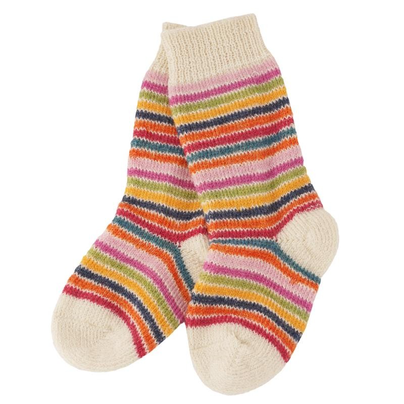 Șosete groase Hirsch Natur din lână organică terry wool - Rainbow-Natur