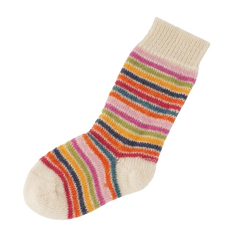 Șosete groase Hirsch Natur din lână organică terry wool - Rainbow-Natur