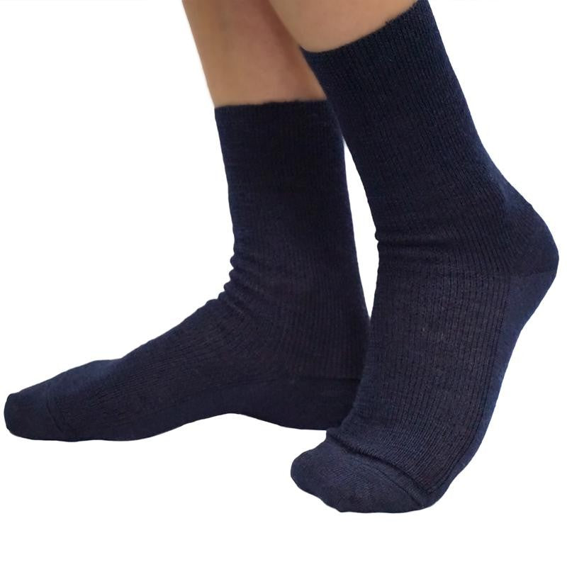 Sosete subtiri Hirsch Natur lana organica - Navy