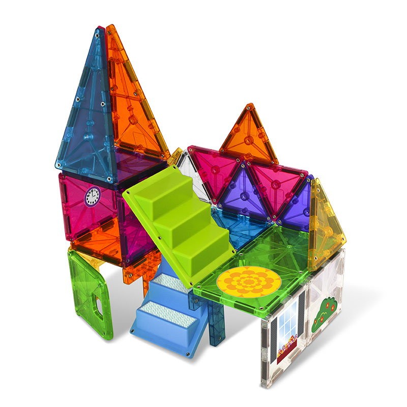 MAGNA-TILES House set magnetic cu autocolante (28 piese)