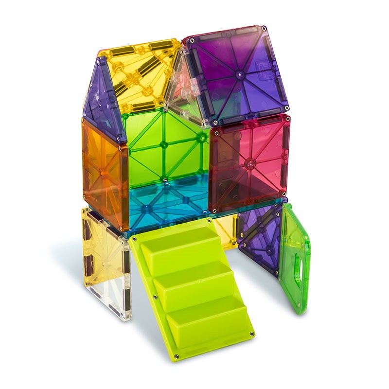 Magna-Tiles House set magnetic cu autocolante (30 piese)