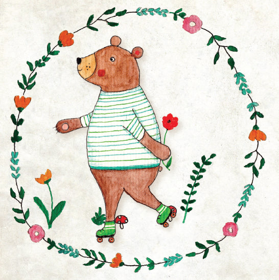 Felicitare Pojumka  - SKATING BEAR