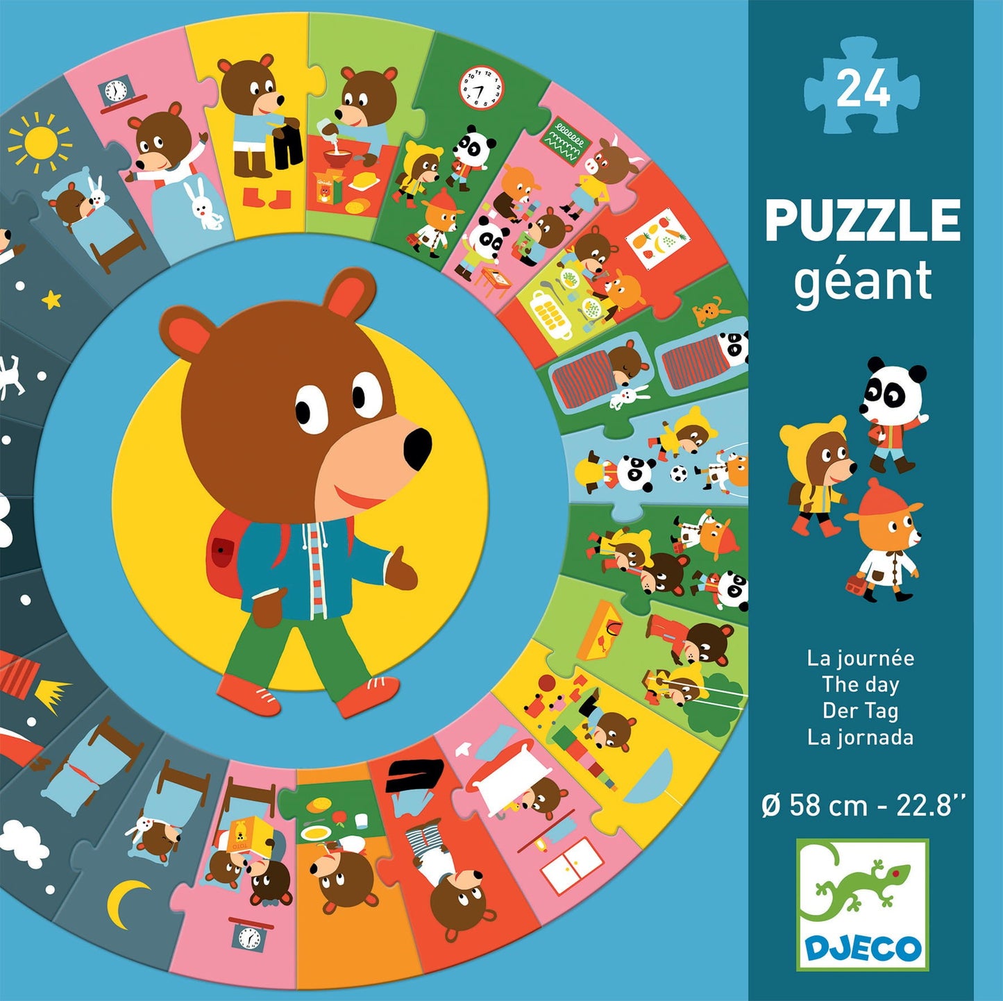 Puzzle circular Ziua - Djeco