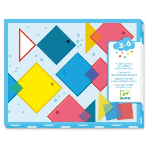 Stickere repoziționabile, pătrate magice Djeco