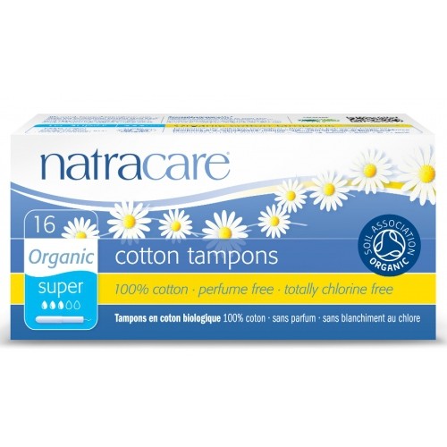 Tampoane bio cu aplicator Super - Natracare (16 buc)