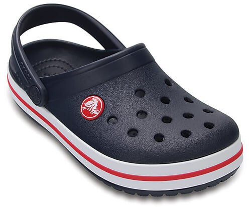 Slapi Crocs (Kids' Crocband™ Clog) - Navy/Red