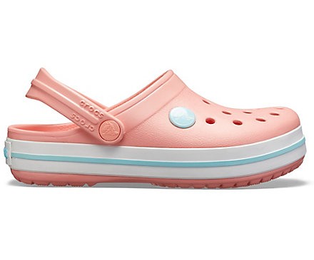 Slapi Crocs (Kids' Crocband™ Clog) - Melon / Ice Blue