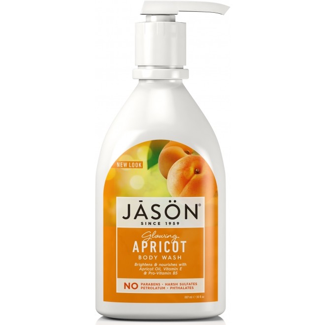 Gel de dus satinat, cu caise, Jason, 887 ml