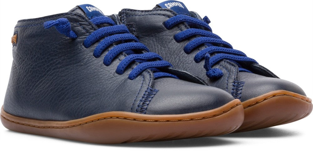 Ghete de piele Camper Dark Blue/ blue laces