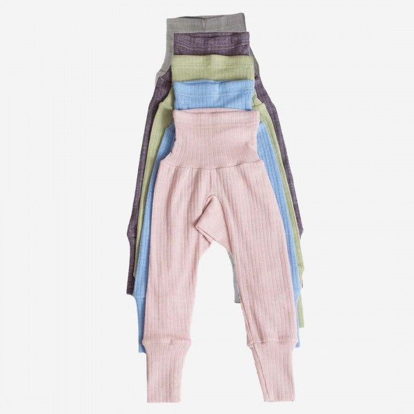 Cei mai comozi pantaloni din lână, mătase și bumbac organic, roz prăfuit - Cosilana