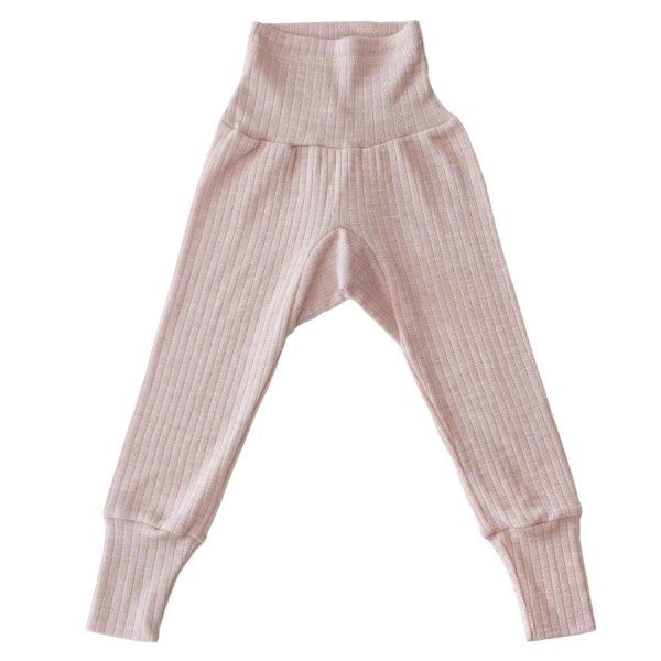 Cei mai comozi pantaloni din lână, mătase și bumbac organic, roz prăfuit - Cosilana