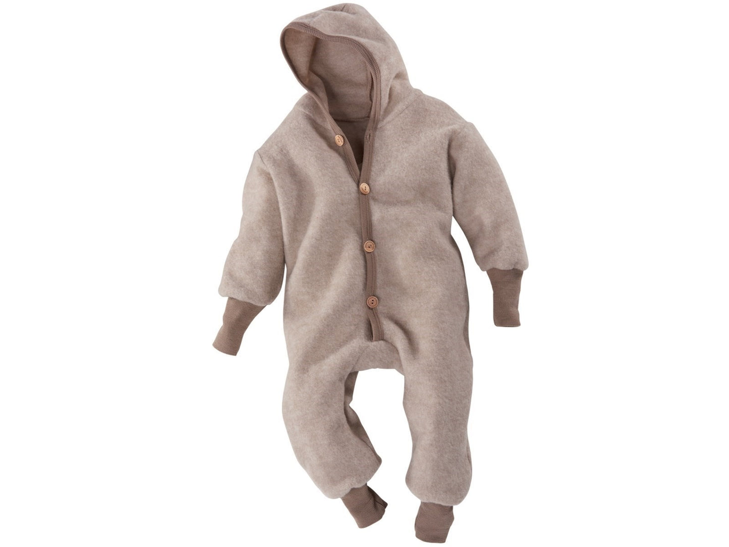 Overall din lana organica tip fleece, Latte Machiato - Cosilana