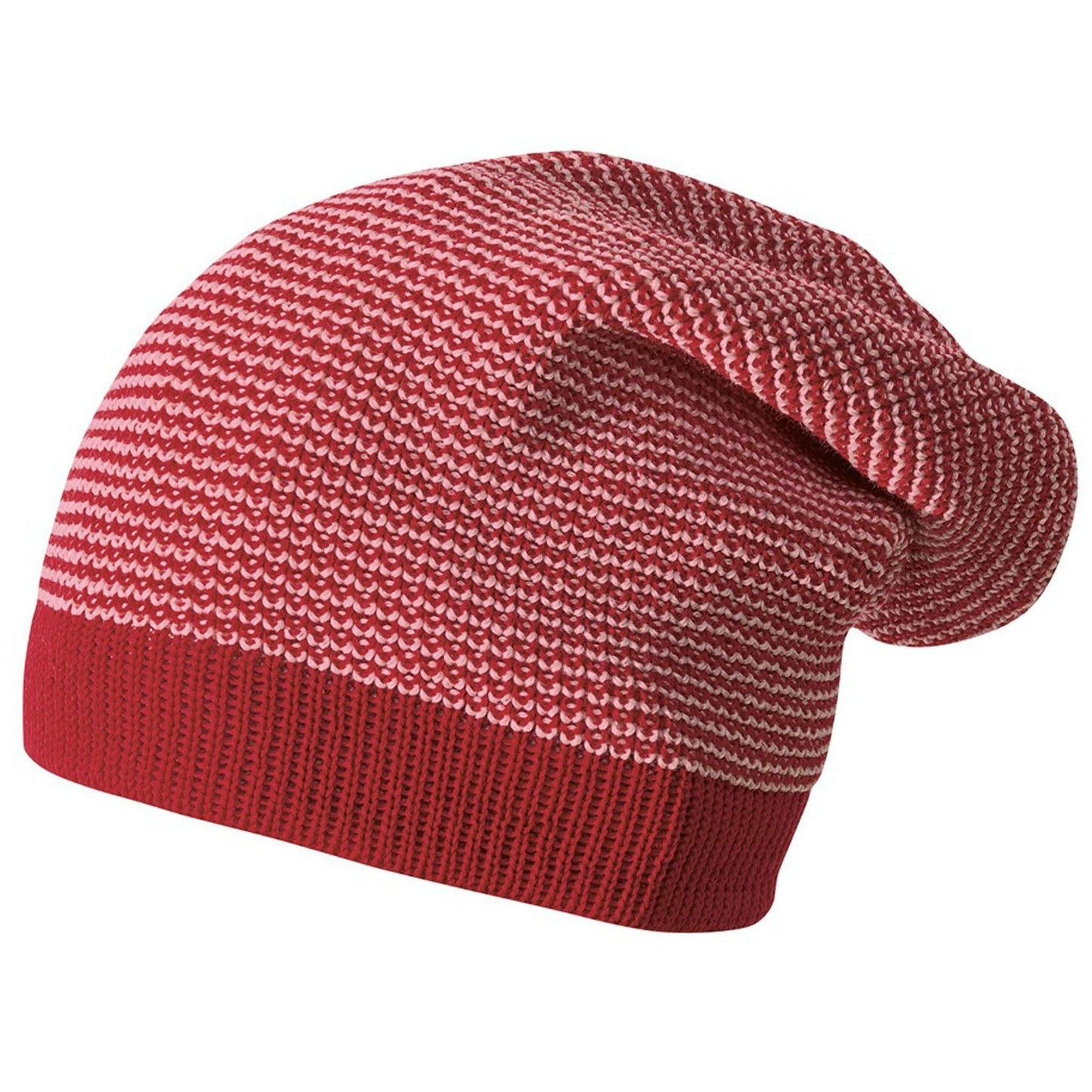 Căciulă Disana (Long Beanie) din lână merinos - Bordeaux-Rose
