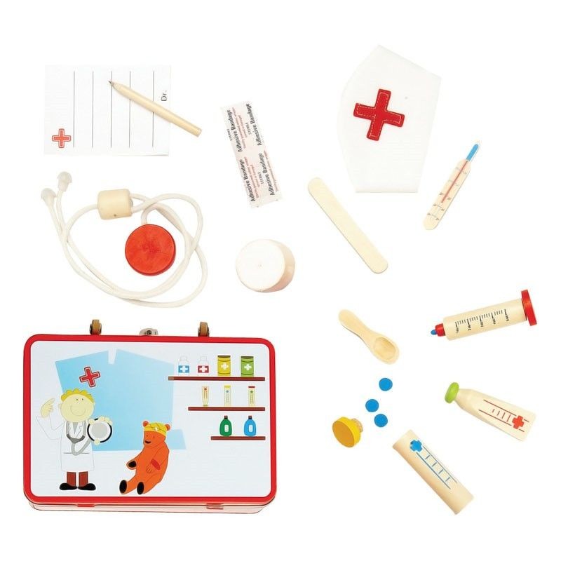 Trusă medicală cu accesorii din lemn - Fakopancs