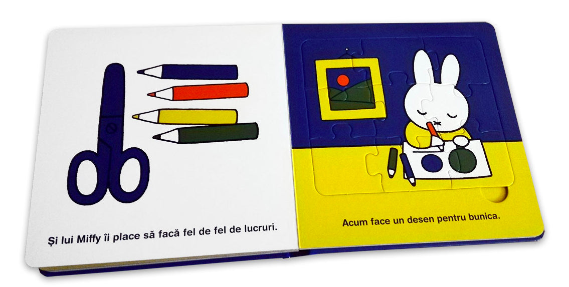 Miffy merge la bunici - Carte cu puzzle