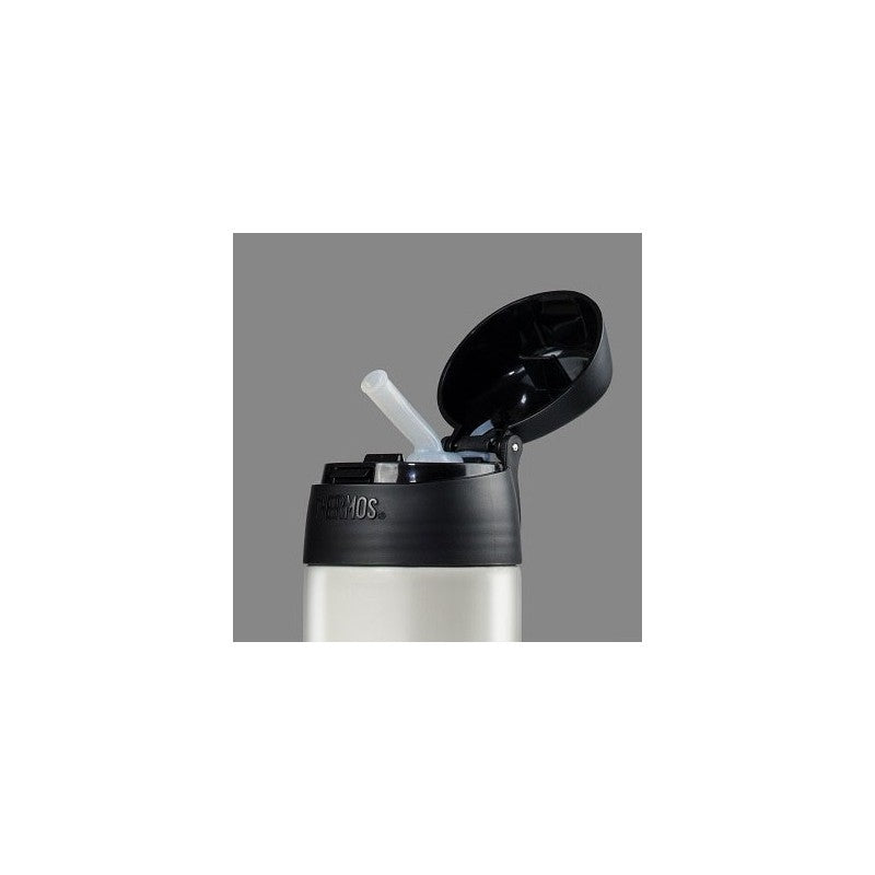 Termos pentru băuturi cu pai - negru, 530 ml