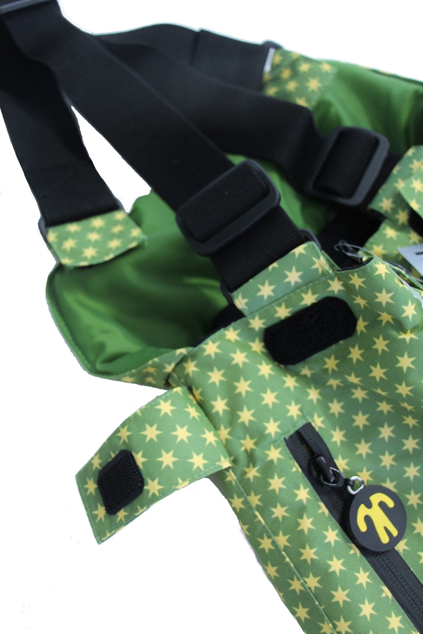 Pantaloni de iarnă cu bretele funky green - DucKsday