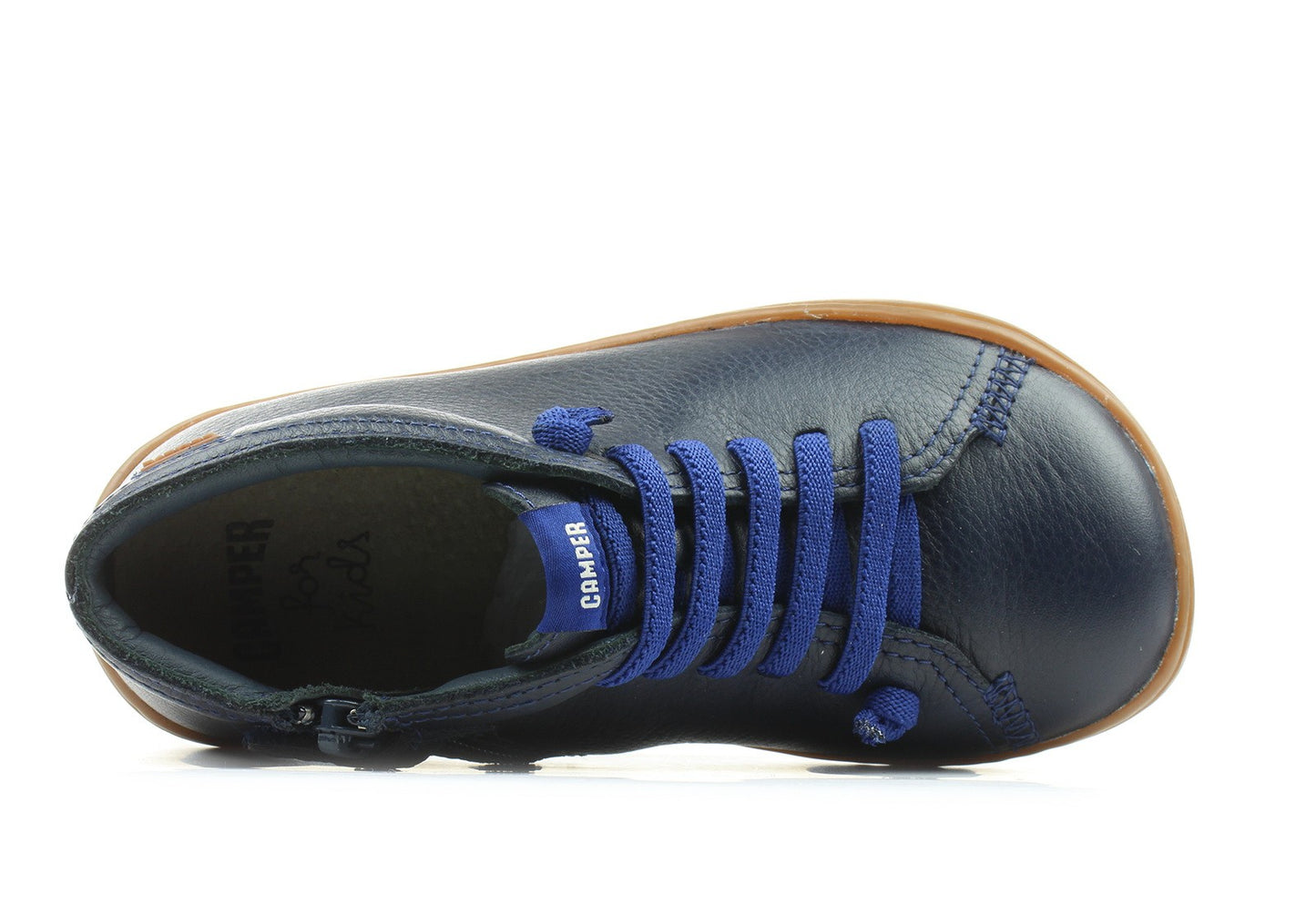 Ghete de piele Camper Dark Blue/ blue laces