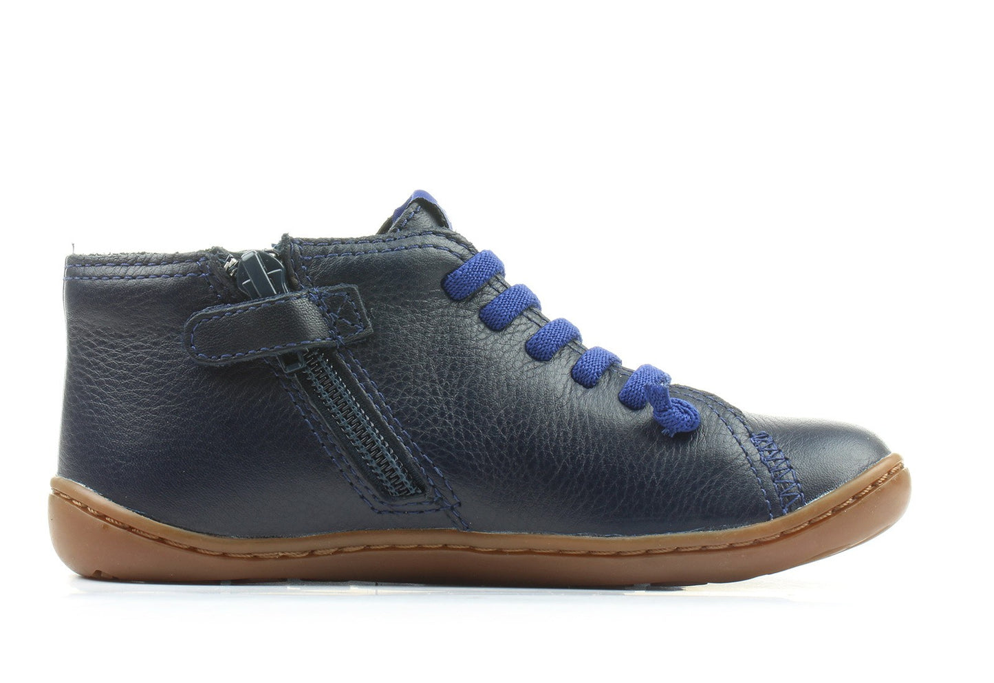 Ghete de piele Camper Dark Blue/ blue laces